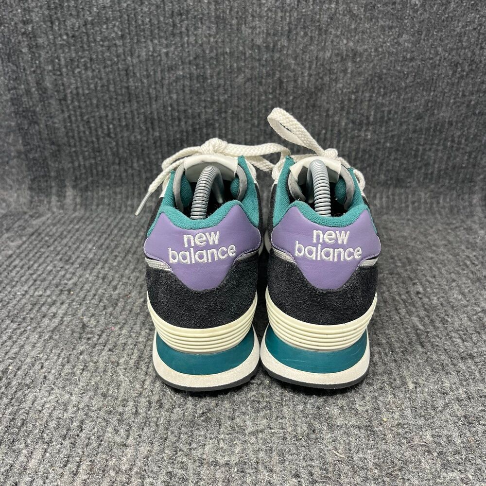 New Balance 574 Black Purple Teal Suede Shoes Mens 6.5 / Women’s 8 U574LV2 - Picture 4 of 8